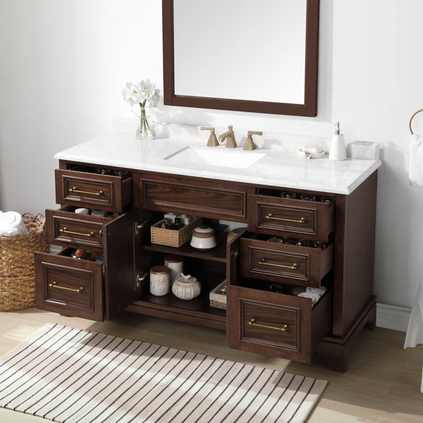 Martha Stewart Skylands 60'' Freestanding Single Bathroom Vanity with